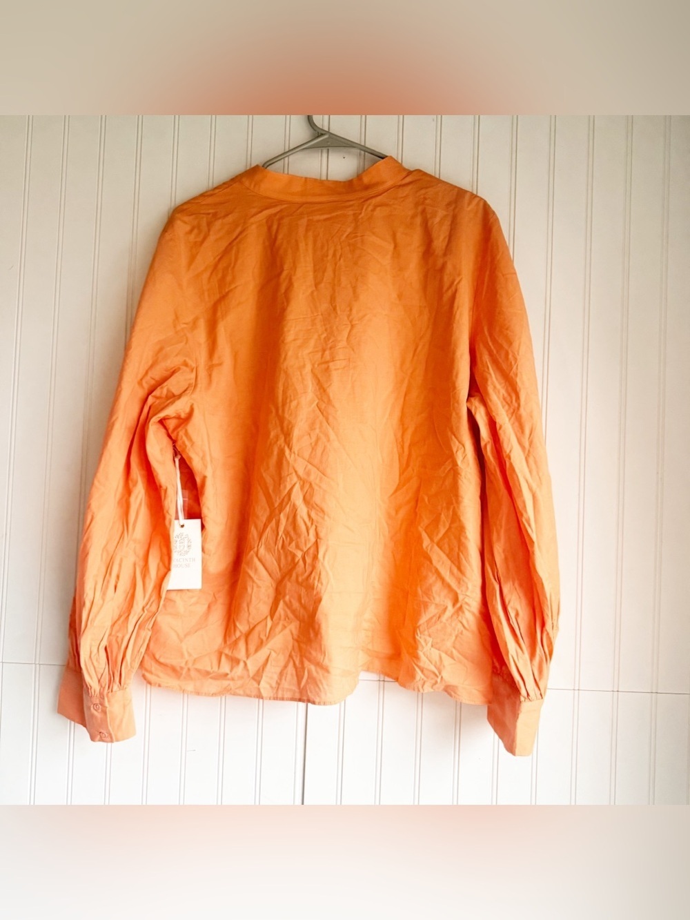 Tuckernuck HYACINTH HOUSE Size XXL Orange Peach Embroidered Wisteria Blouse NEW! - Picture 9 of 9